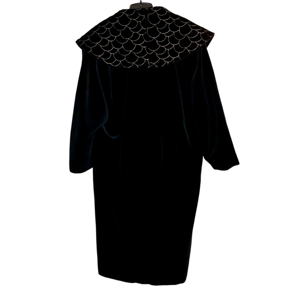 🔥 HOST PICK 🔥 Cattiva Long Velvet Coat Black Vintage L - Picture 11 of 12